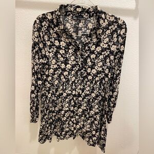 Zara Floral Black dress Medium 🖤